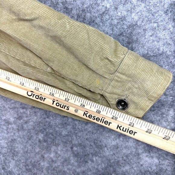QUIKSILVER Jacket Men's L Beige Corduroy Sherpa Lined Pockets Cotton - Picture 8 of 14